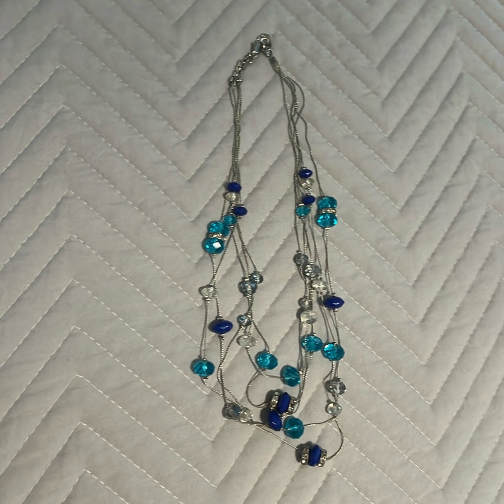 22’ Blue and silver necklace